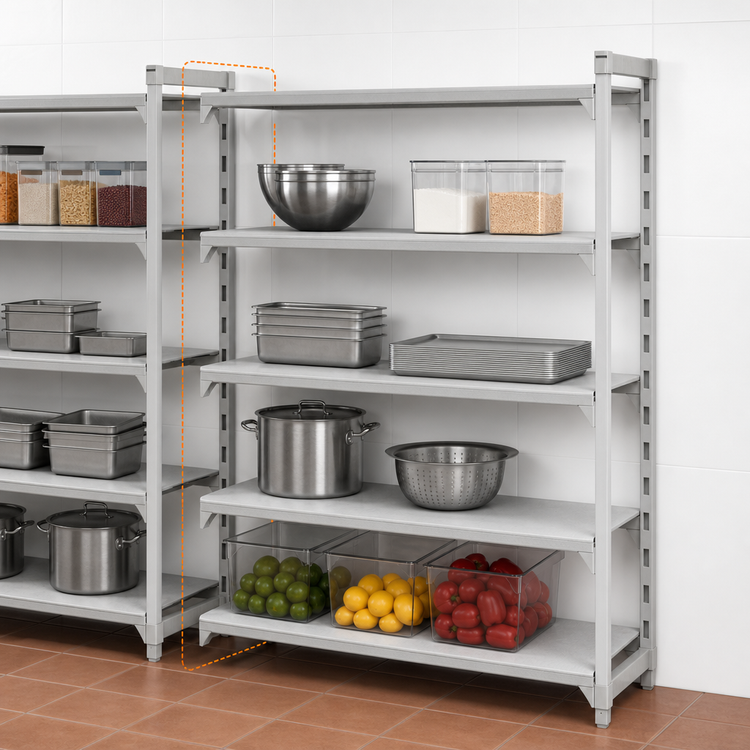 Product image #4 for Camshelving Premium Solid 5-Shelf Add-On Polymer Shelving Unit, Speckled Gray, 18 x 54 x 84 Inches