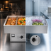 Thumbnail image #3 for Atlas Metal WCM-HP-2 Two-Pan Hot/Cold Drop-In Food Well