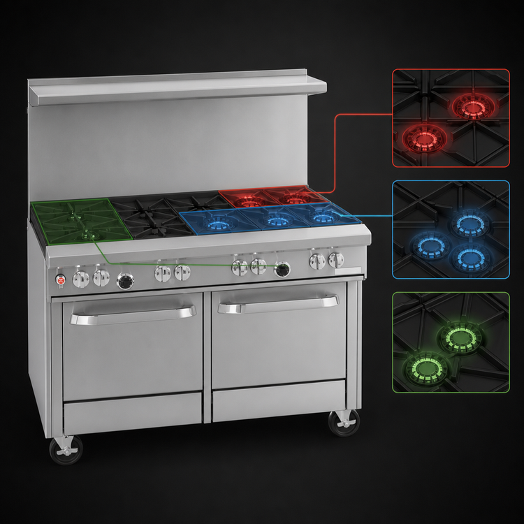 Product image #3 for Southbend Ultimate 48-Inch 7-Burner Gas Restaurant Range with Convection Oven and Cabinet Base