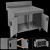 Thumbnail image #3 for Advance Tabco Prestige Supreme Underbar Stainless Steel Drainboard Cabinet with Removable Hinged Doors, 36 x 30 x 36 Inches