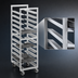 Thumbnail image #3 for Channel Manufacturing Trapezoidal Series Single-Section Aluminum Cafeteria Tray Rack, End Load, 8-Tray Capacity, 15 x 20 Inches