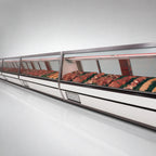 Thumbnail image #3 for Howard-McCray 40E Series SC-CMS40E-6-LED 76.5-Inch Self-Contained Red Meat Service Case, Single Duty, Straight Glass, White