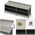 Thumbnail image #3 for John Boos 108 x 30 Inch Poly Top Work Table with Open Front Cabinet Base, Stainless Steel Construction, 3/4 Inch Reversible Surface and 5 Inch Backsplash