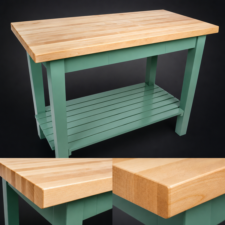 Product image #4 for John Boos Classic Country 60-Inch x 36-Inch Northern Hard Rock Maple Wood Top Work Table
