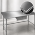 Thumbnail image #3 for Eagle Group Budget Series 30-Inch x 30-Inch Stainless Steel Work Table with 1-1/2-Inch Rear Up-Turn