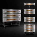 Thumbnail image #4 for Marra Forni ELST73-36/3 Three-Deck Electric Stackable Deck Oven, 73 x 36 in. Refractory Stone Hearth, Programmable Touchscreen