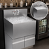 Thumbnail image #3 for Krowne Alchemy Series Stainless Steel Underbar Ice Bin/Cocktail Unit, 24 x 24 Inches, 92-Lb Capacity
