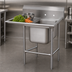 Thumbnail image #3 for Advance Tabco Regaline 1-Compartment Commercial Sink with Left-Hand Drainboard, 24 x 24 Inch Bowl, 14 Gauge 304 Stainless Steel