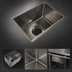 Thumbnail image #3 for BK Resources Single-Compartment Weld-In Sink Bowl, 16 x 18 x 14 Inch, 16 Gauge 304 Stainless Steel