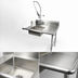 Thumbnail image #3 for BK Resources 26-Inch Straight Soiled Dishtable with Right-to-Left Operation and 20 x 20 x 8 Pre-Rinse Sink