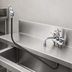 Thumbnail image #3 for T&S Brass B-1152 8-Inch Center Deck-Mount Workboard Mixing Faucet with 8-Inch Swing Nozzle, Spray Valve, and 48-Inch Hose