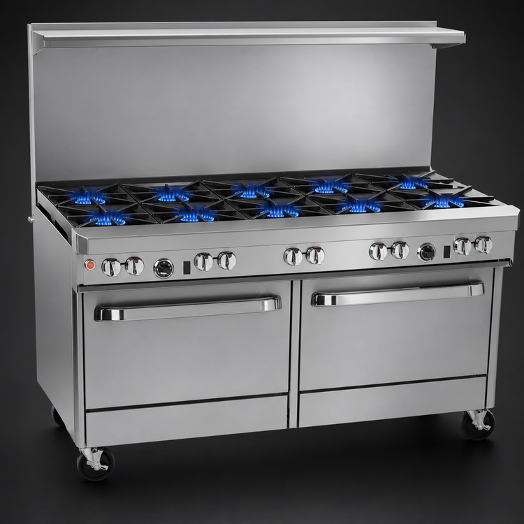 Product image #3 for Southbend Ultimate 60-Inch Commercial Gas Restaurant Range with 10 Burners and 2 Convection Ovens