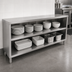 Thumbnail image #3 for John Boos Open-Front Dish Storage Cabinet with Stainless Steel Top and Mid-Shelf, 72 x 18 x 35 Inches
