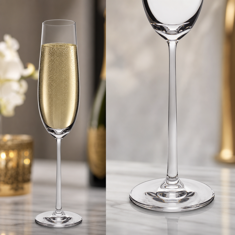 Product image #3 for Lucaris Shanghai Soul Stemmed Champagne Flute Glass, 8.5 oz, Clear, Case of 24