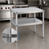 Thumbnail image #3 for New Age Stationary Modular Aluminum Equipment Stand with 2 Adjustable Solid Shelves, 30W x 18D x 36H