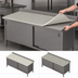 Thumbnail image #3 for Stainless Steel Poly Top Work Table with Cabinet Base and Sliding Doors, 108 x 30 Inches