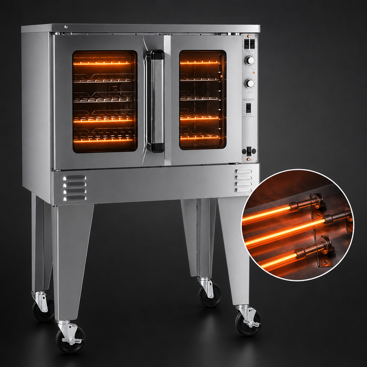 Product image #3 for Southbend Platinum Full-Size Single Deck Standard Depth Ventless Electric Convection Oven, 7.5 kW, Standard Controls, Dependent Glass Doors