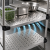 Thumbnail image #3 for Metro Super Erecta 24 x 18 Inch Louvered Embossed Type 304 Stainless Steel Shelf with Ship's Edge
