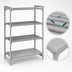 Thumbnail image #4 for Cambro Camshelving Premium 24 x 36 x 72-Inch 4-Shelf Vented/Solid Stationary Starter Unit, Speckled Gray