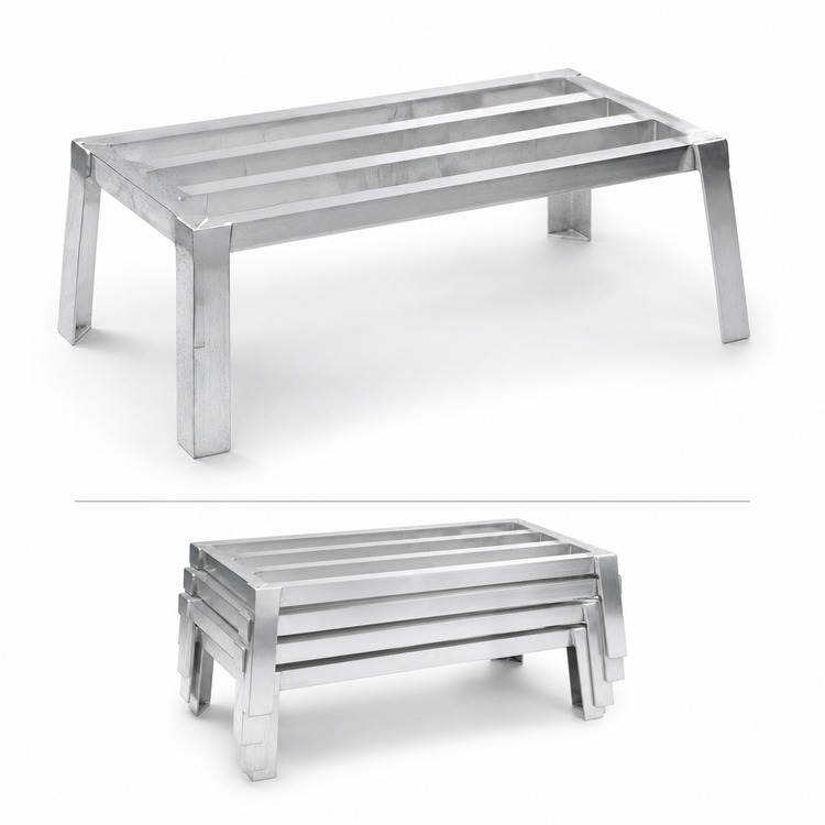 Product image #3 for Eagle Group Nesting Aluminum Dunnage Rack, 36 x 24 x 12 Inches, 3,200 lb Capacity
