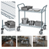 Thumbnail image #3 for Quantum 60-Inch x 18-Inch Gray Epoxy Antimicrobial Two-Shelf Wire Utility Bus Cart
