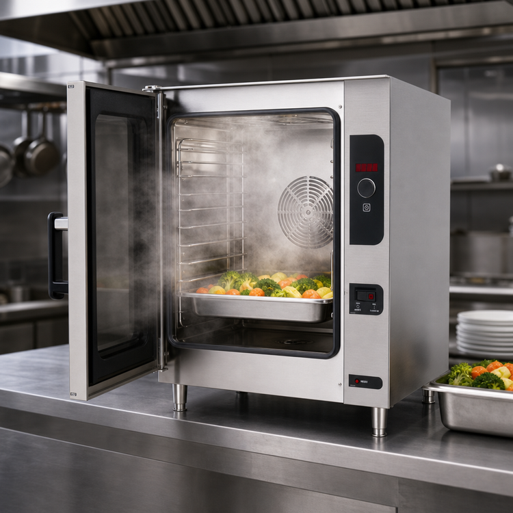 Product image #3 for Cleveland SteamChef 6 Boilerless Countertop Convection Steamer, 1 Compartment, 6-Pan Capacity, Electric, 208-240V, 3-Phase
