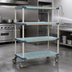 Thumbnail image #3 for MetroMax 4 Mobile 4-Tier Polymer Shelving Starter Unit with Open Grid Shelves, 60 x 24 x 68 Inches