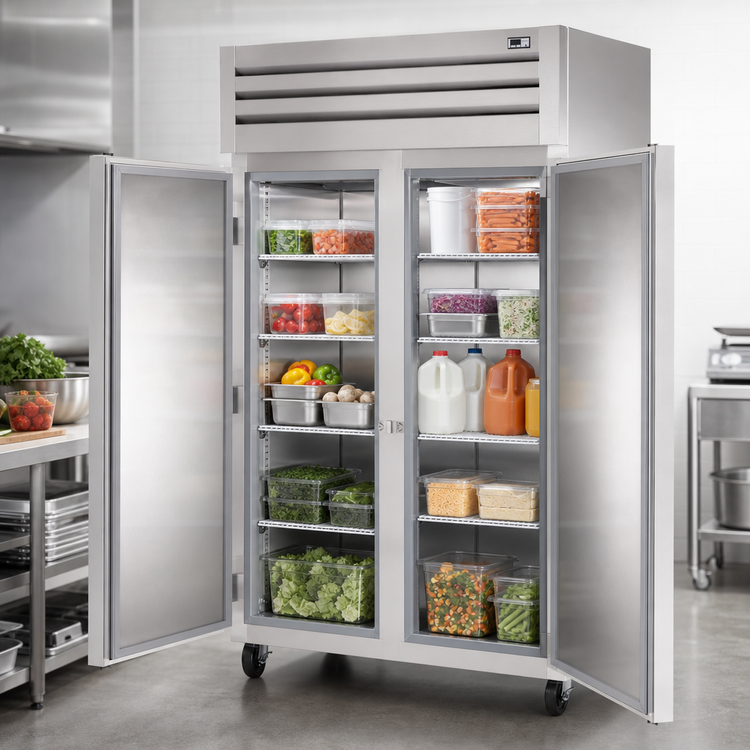 Product image #3 for True Spec Series Two-Section Reach-In Refrigerator with Solid Stainless Steel Doors