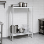 Thumbnail image #3 for Channel Manufacturing Lifetime Tough ED2442-2 Tubular Aluminum 2-Shelf Dunnage Shelving, 42W x 24D x 64H, 2,200 lb. Capacity/Shelf