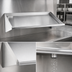 Thumbnail image #3 for Steel Works Stainless 42-Inch Wall-Mounted 304 Stainless Steel Slant Shelf with Drain Outlets