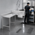 Thumbnail image #3 for Advance Tabco 95 Inch Left-Hand L-Shaped Island Soil Dishtable with Pre-Rinse Sink, 16 Gauge 304 Stainless Steel