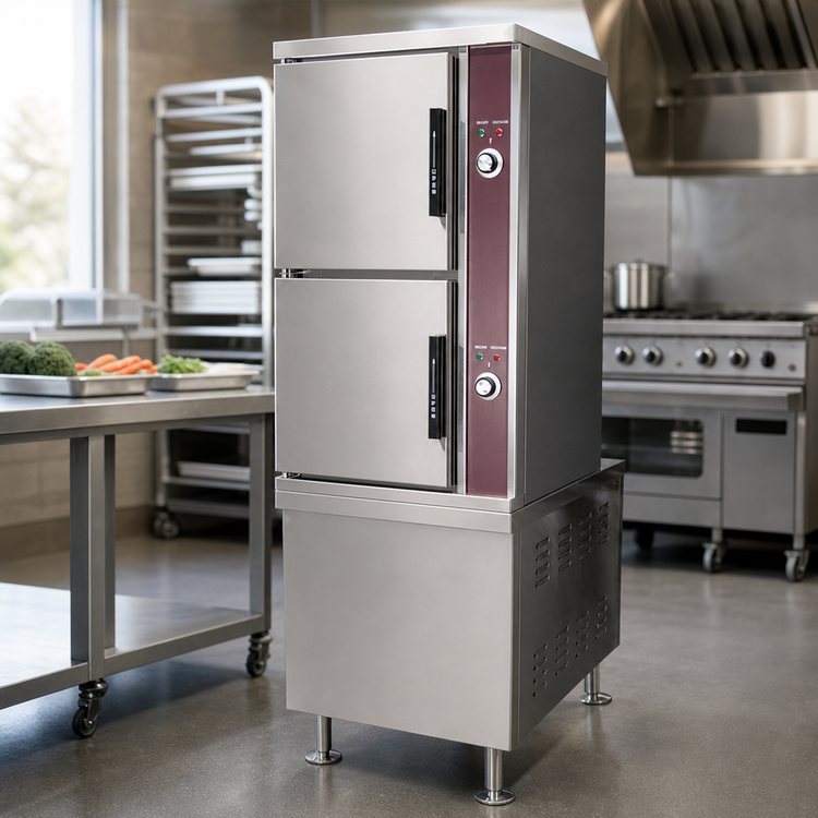 Product image #3 for Southbend Steam ECX-2S Electric 2-Compartment Convection Steamer with 24-Inch Cabinet Base
