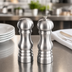 Thumbnail image #3 for American Metalcraft Stainless Steel Salt & Pepper Mill/Shaker Set, 6 Inch High