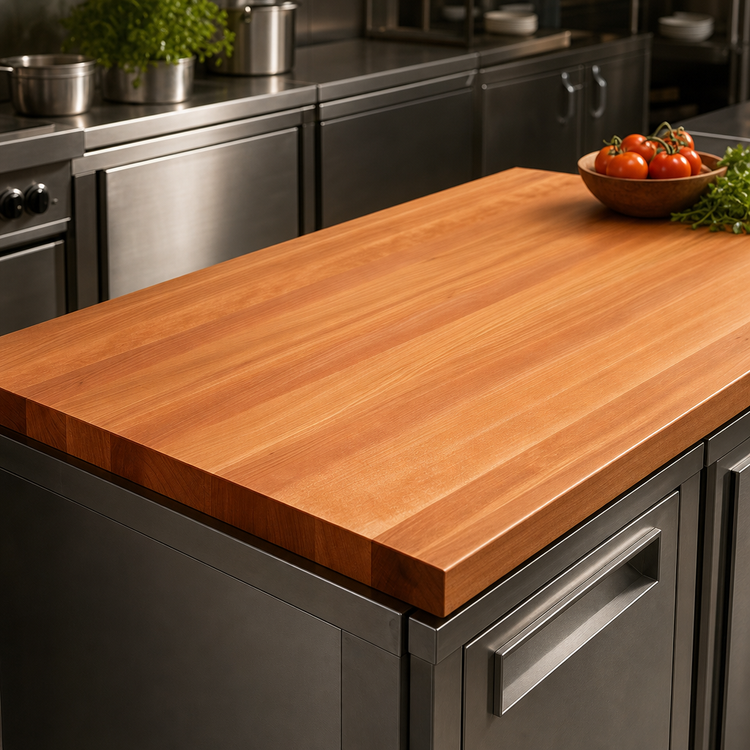 Product image #3 for Boos Block American Cherry Edge Grain Kitchen Countertop, 96 x 48 x 2-1/4 Inches, Penetrating Oil Finish