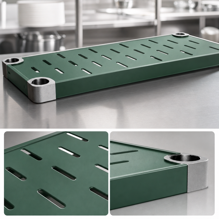 Product image #3 for Eagle Quik-Set 42 x 18-Inch Louvered Solid Shelf, 14-Gauge Galvanized Steel, Green Epoxy Finish