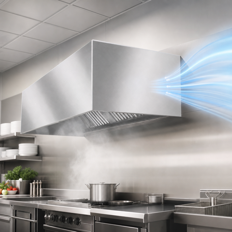 Product image #3 for SpecAir HEIA96-114 114-Inch Wall Type Make-Up Air Compensating Commercial Exhaust Hood