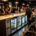 Thumbnail image #2 for Continental Refrigerator BB79SNSSGDPT 79 Inch Shallow Depth Pass-Thru Back Bar Cooler with 6 Glass Doors