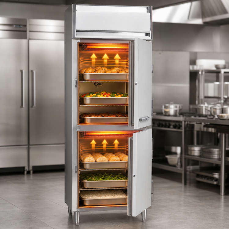 Product image #3 for Continental Refrigerator DL1WE-SA-HD Designer Line One-Section Extra-Wide Heated Holding Cabinet with Half Doors