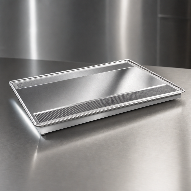 Product image #3 for Atlas Metal 35-Inch Drop-In Stainless Steel Urn Drain with Single Drain Trough