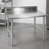 Thumbnail image #3 for John Boos Stallion 30 x 24 Inch Stainless Steel Work Table with 5-Inch Backsplash and Galvanized Base