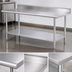 Thumbnail image #3 for 72 Inch x 30 Inch Stainless Steel Reinforced Work Table with 5 Inch Backsplash and Adjustable Undershelf
