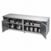 Thumbnail image #3 for Advance Tabco 84-Inch x 30-Inch Enclosed Stainless Steel Work Table with Cabinet Base, Mid-Shelf, and Hinged Doors