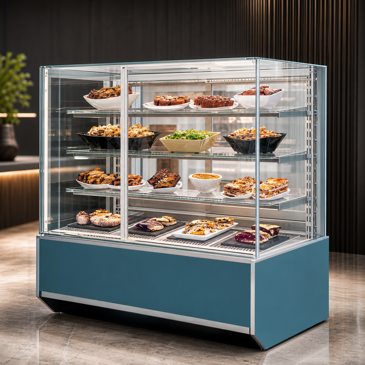 Product image #4 for Italian Glass Series 48-Inch Floor Model Heated Display Case with 2-Tier Adjustable Shelves