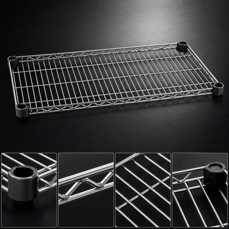 Product image #3 for Eagle Group QuadTruss Quad-Adjust Reverse Mat Wire Shelf, 24 x 21 Inches, Stainless Steel Finish