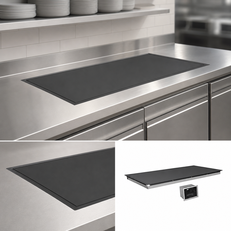 Product image #3 for Hatco CSBFX-48-S 48-Inch Built-In Flush Top Cold Shelf for Remote Refrigeration, Aluminum Hardcoat