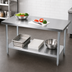 Thumbnail image #3 for John Boos Stallion Economy Stainless Steel Work Table, 72 x 24 Inches, Flat Top with Adjustable Undershelf