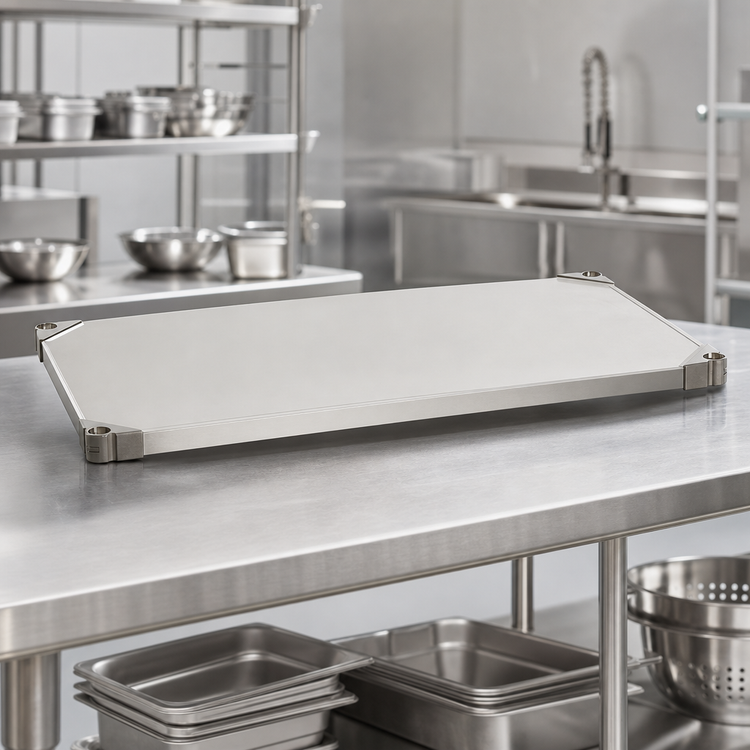 Product image #3 for Metro Super Erecta 60 in x 21 in Solid Stainless Steel Shelf, Autoclavable/Cart-Washable