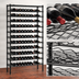 Thumbnail image #3 for Quantum Wire Cradle Commercial Wine Rack Shelving Unit, 36W x 14D x 86H, Black Epoxy Antimicrobial Finish, 153-Bottle Capacity