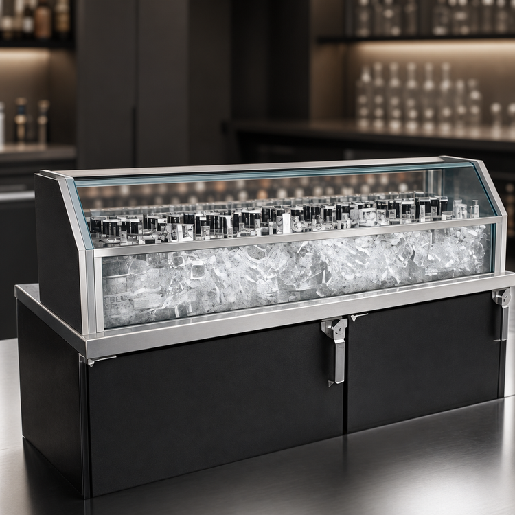 Product image #3 for Glastender 42 Inch W x 24 Inch D Back Bar Glass Ice Display Unit