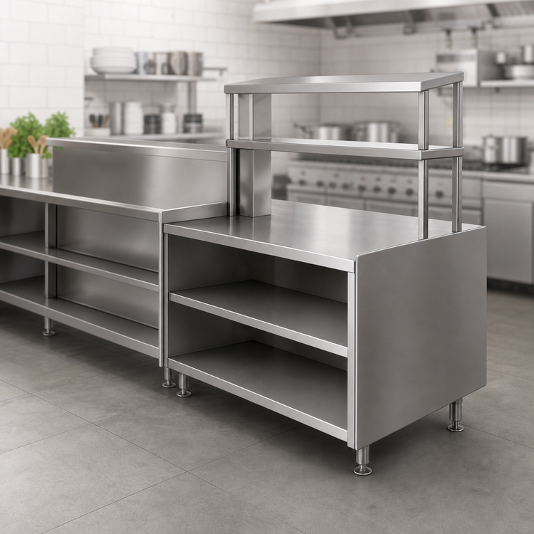 Product image #3 for Randell Modular Chef Service Counter Right Section, 88-1/2 Inch, Stainless Steel, No Breaker Panel